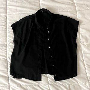 Black short sleeve top